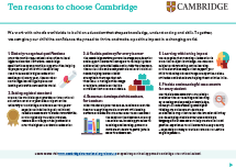 Ten reasons to choose Cambridge