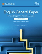 Front cover of Cambridge International AS Level English General Paper Coursebook