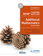 Cambridge IGCSE and O Level Additional Mathematics - front cover - Hodder Education