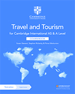 Cambridge International AS & A Level Travel & Tourism (Third edition) - front cover (Cambridge University Press)