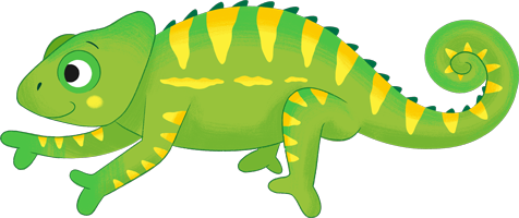 Early Years International chameleon character