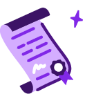 unfolded piece of paper with a recognition sticker