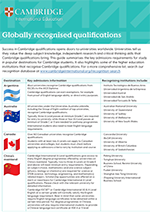 Globally recognised qualifications