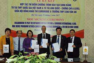 MOU signing, VChu Van An Hanoi High School