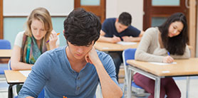 Students sitting exams