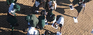 Students in a playground