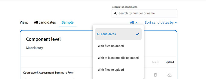 a screenshot showing you how to view all candidates
